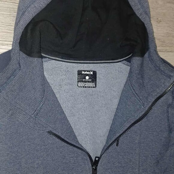 Men's Classic Hurley Large Hoodie with Drawstrings and Zipper Inside Fleece - Picture 3 of 7